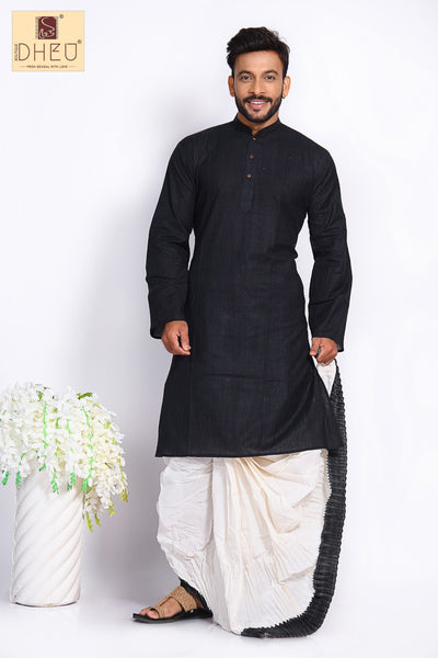 Man in Black 2- Kurta Dhoti Set
