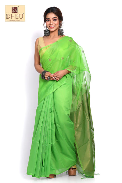 Designer handloom silk cotton muslin saree at lowest cost only at dheu.in