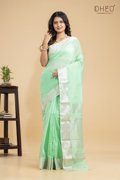 The Designer handloom Maheshwari silk saree at lowest cost only at dheu.in