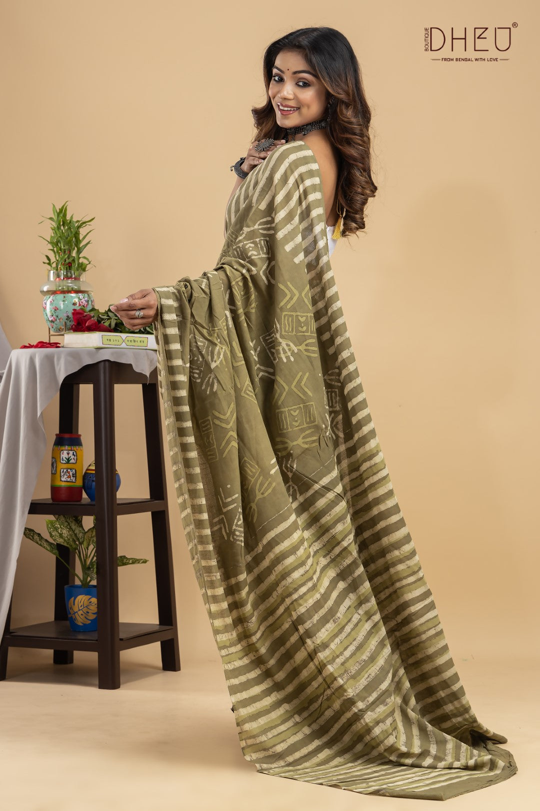 Designer Ajrakh Handloom Saree