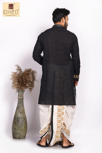 Oporajeyo - Dheu Designer Kurta-Dhoti(Optional)Set