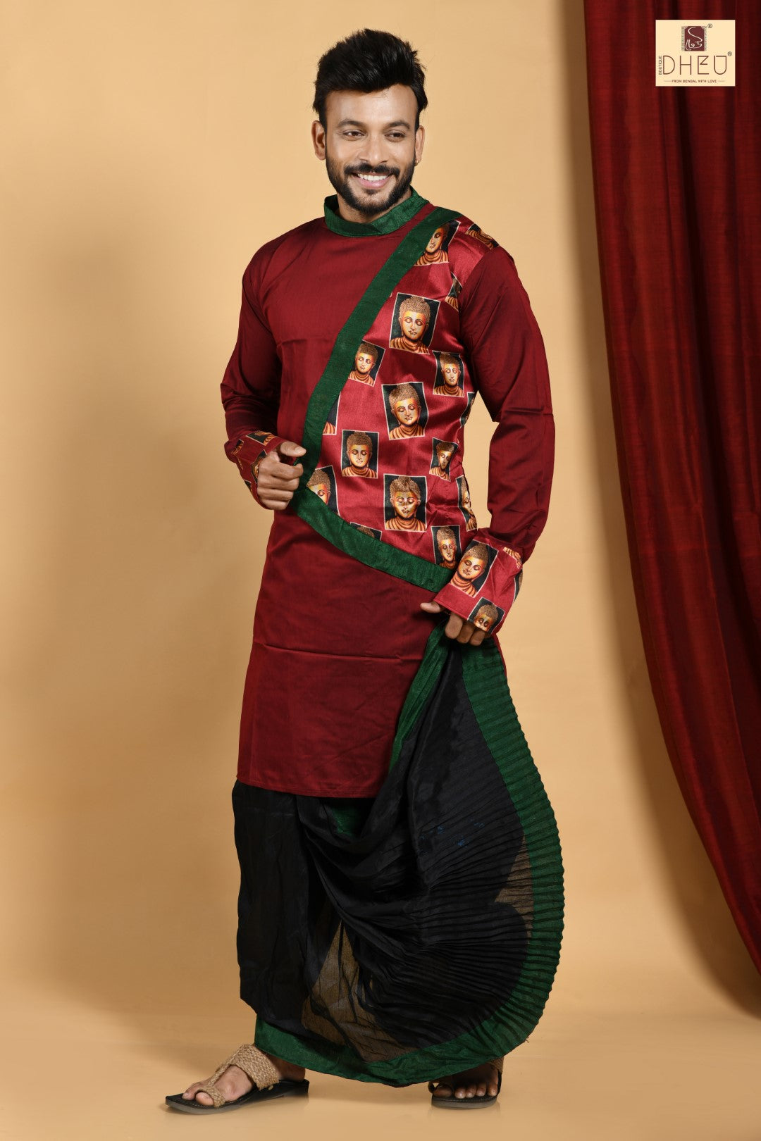 Pitambarer Punarjanma - Dheu Designer Dhoti(Optional)Kurta Set