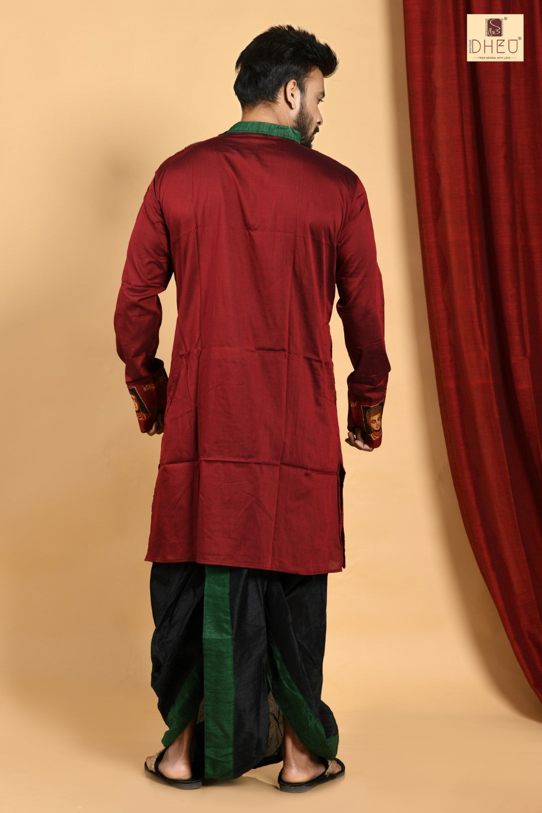 Pitambarer Punarjanma - Dheu Designer Dhoti(Optional)Kurta Set