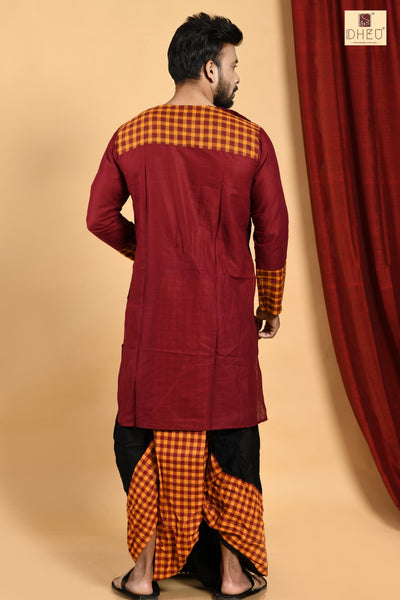 Parashuramer Kabita- Dheu Designer Dhoti(Optional)Kurta Set