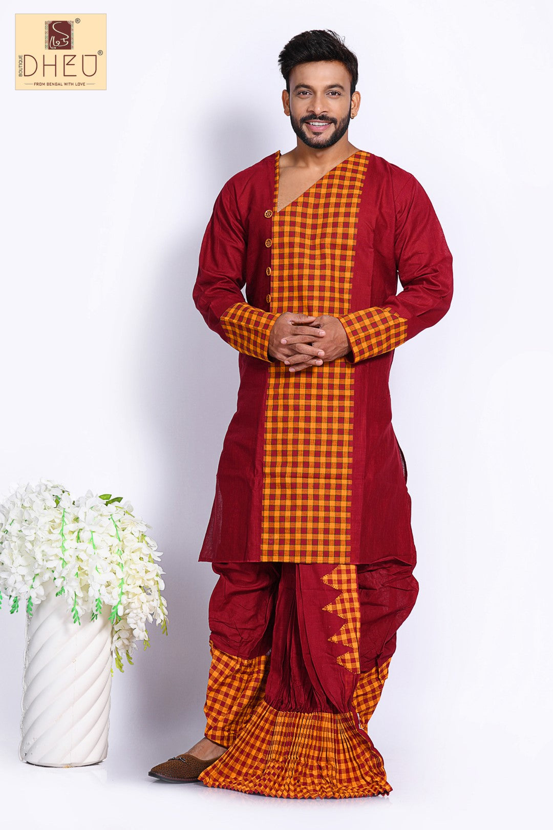 Dheu Exclusive Designer Dhoti(Optional)Kurta Set