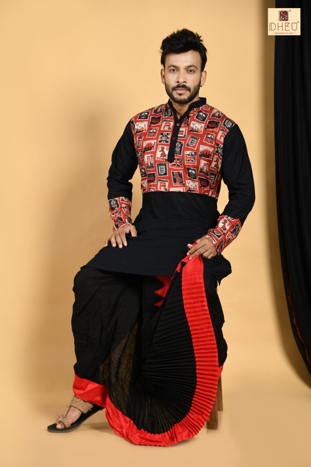 Harishchandra - Dheu Designer Dhoti(Optional)Kurta Set