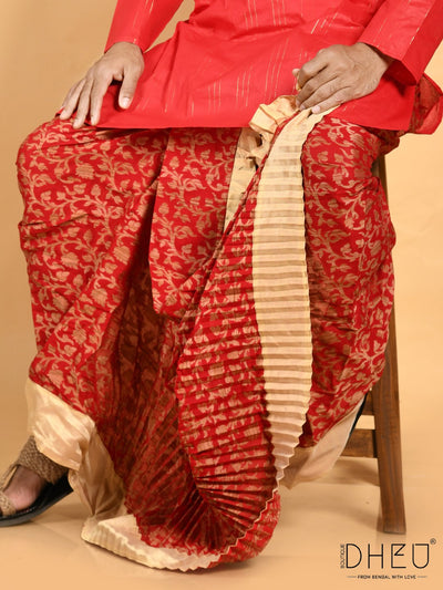 Designer Cotton Benarasi Dhoti- Ready to wear