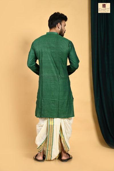 Man in Green- Dhoti(optional) Kurta Full Set