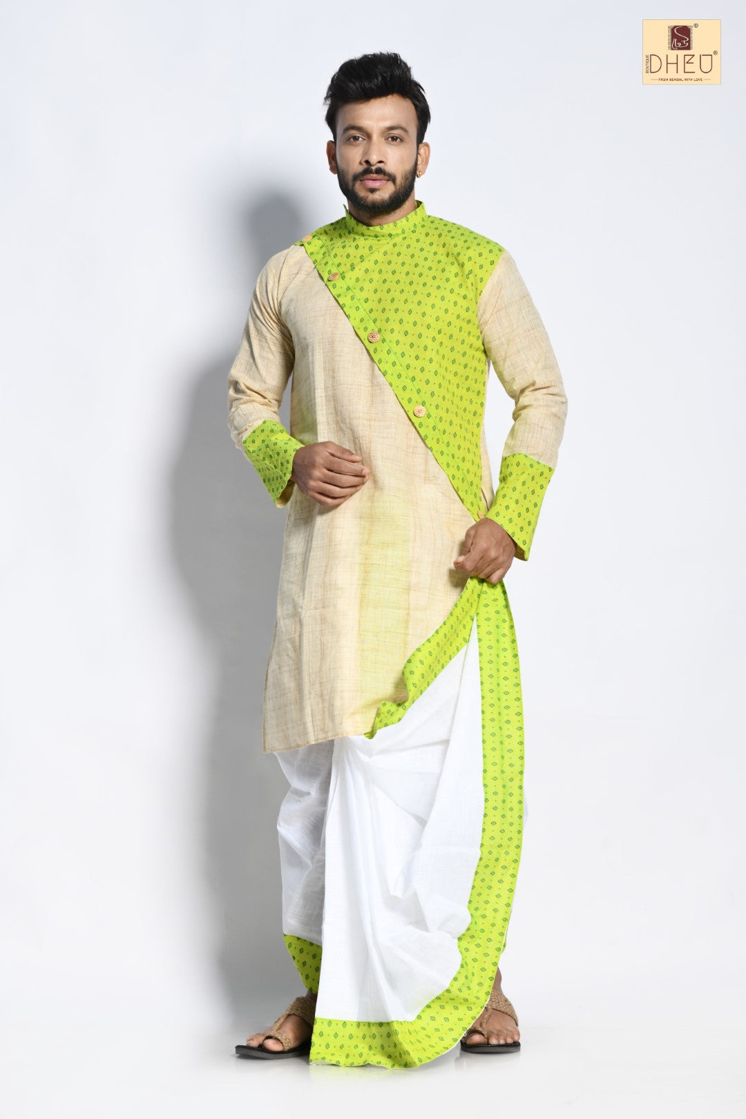 Arjun Pandit - Dheu Designer Dhoti(Optional)Kurta Set