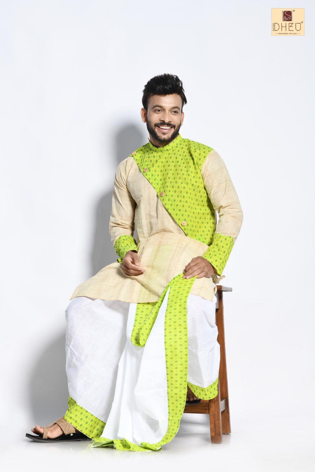 Arjun Pandit - Dheu Designer Dhoti(Optional)Kurta Set