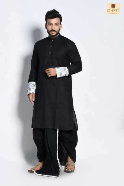 The Black Book - Dheu Designer Dhoti(Optional)Kurta Set