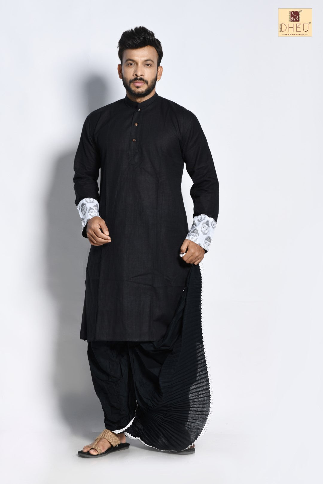 The Black Book - Dheu Designer Dhoti(Optional)Kurta Set