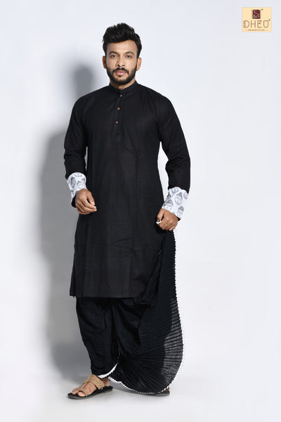 The Black Book - Dheu Designer Dhoti(Optional)Kurta Set