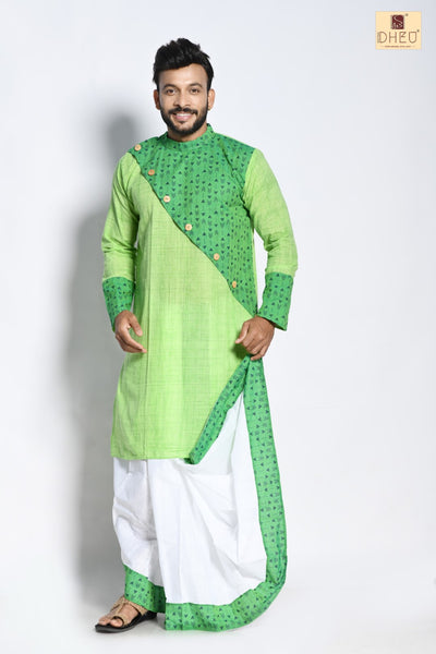 Pancha Parba - Dheu Designer Dhoti(Optional)Kurta Set