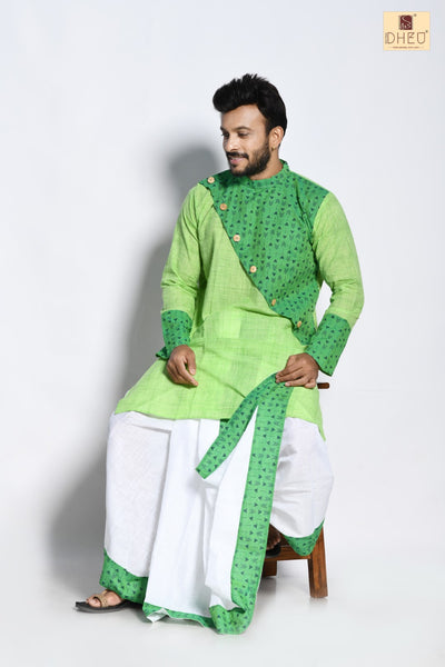 Pancha Parba - Dheu Designer Dhoti(Optional)Kurta Set