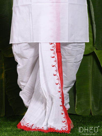 Designer Embroidery Dhoti- Ready to wear
