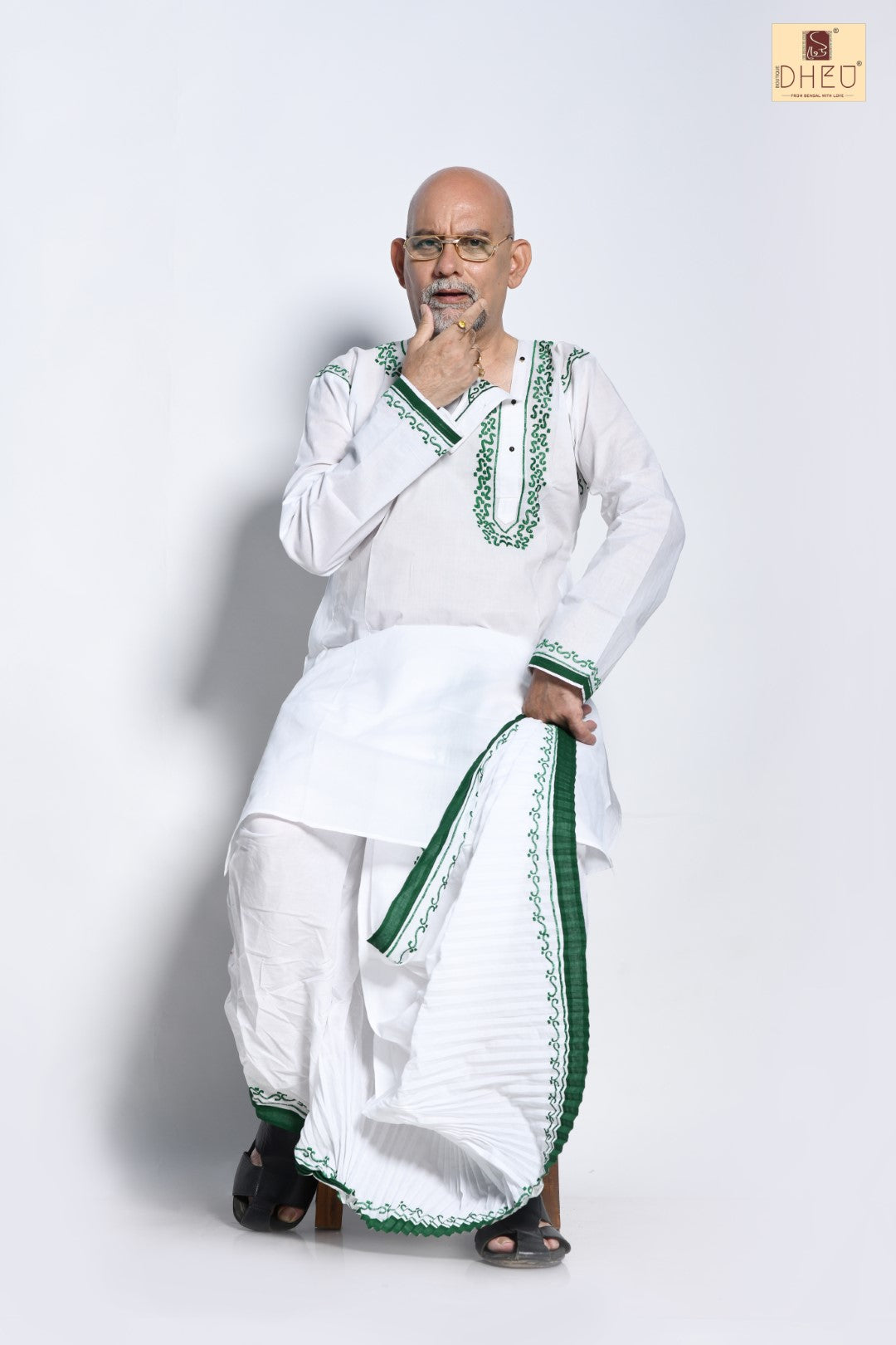 Pitamaha- Dheu Designer Kurta-Dhoti(Optional)Set