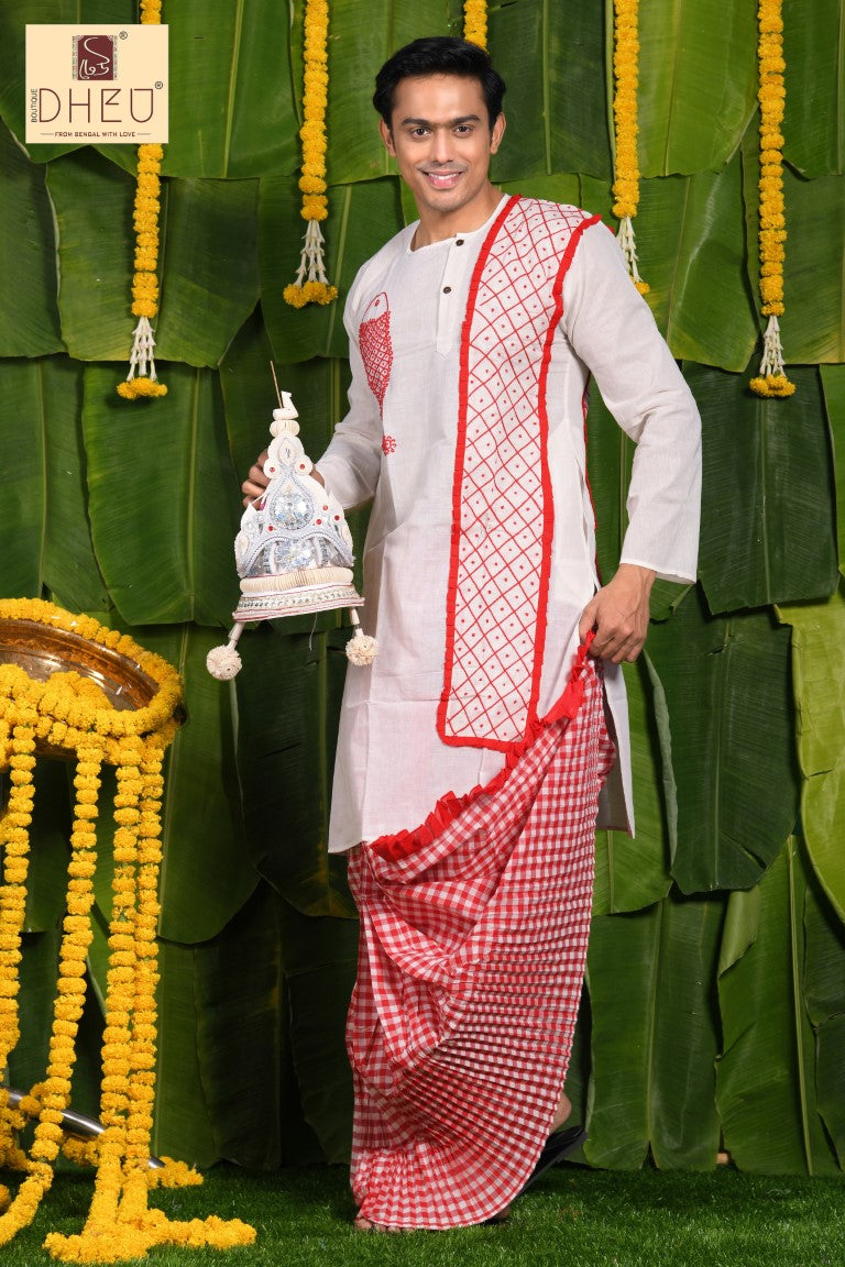 Notun Bor Dhoti Optional Kurta Full Set Dheu