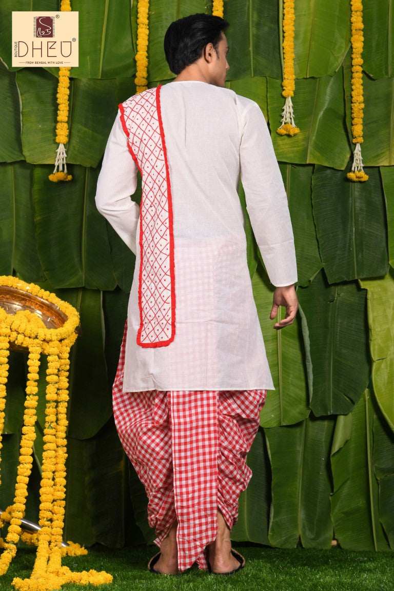 Notun Bor - Dhoti(Optional)  Kurta Full Set