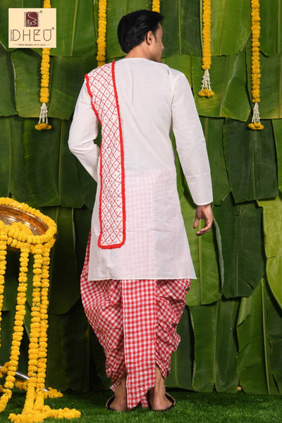 Notun Bor - Dhoti(Optional)  Kurta Full Set