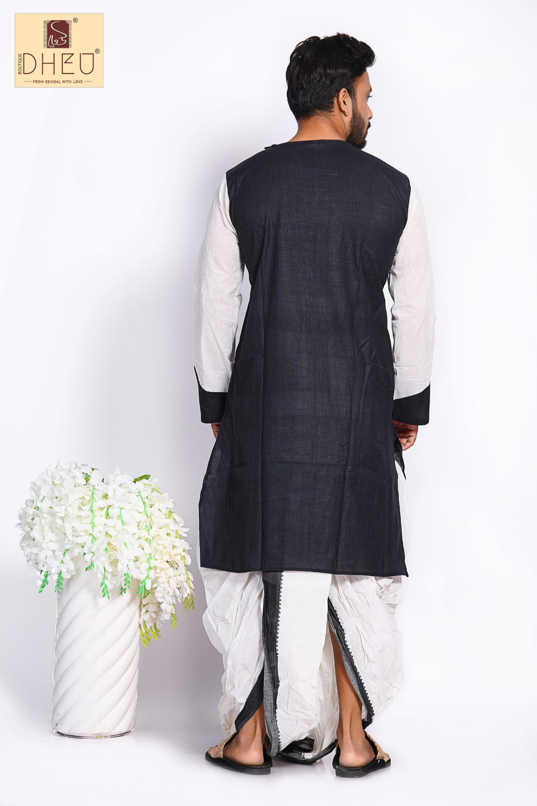 Man in Black - Dhoti(optional) Kurta Full Set
