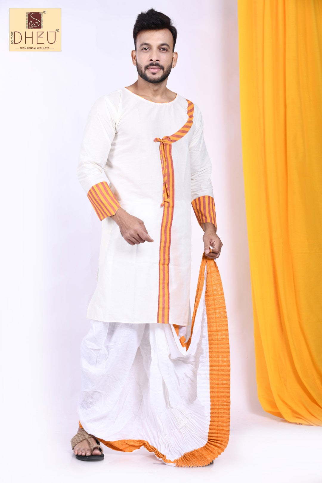 Byomkesh-Dheu Designer Kurta-Dhoti(Optional)