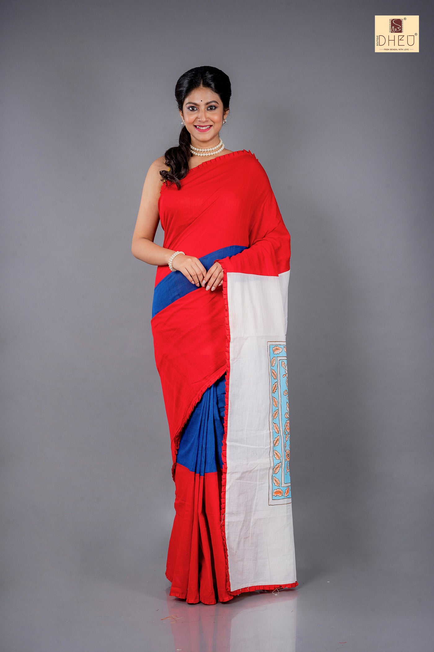 Handloom Pure Khadi Cotton Saree at Lowest Cost only at Dheu.in
