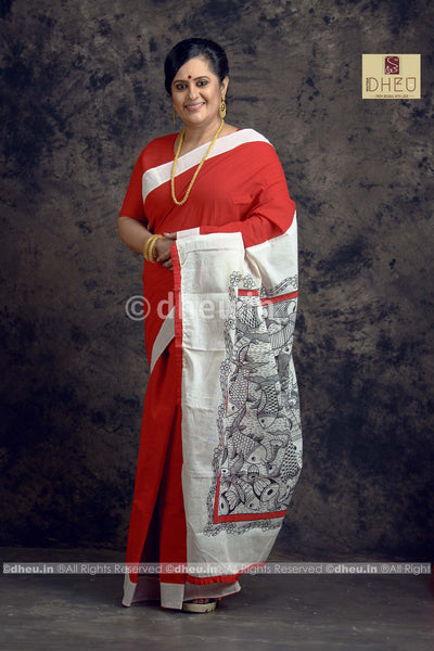 Macher Biye-Dheu Exclusive Potochitro Saree