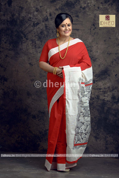 Macher Biye-Dheu Exclusive Potochitro Saree