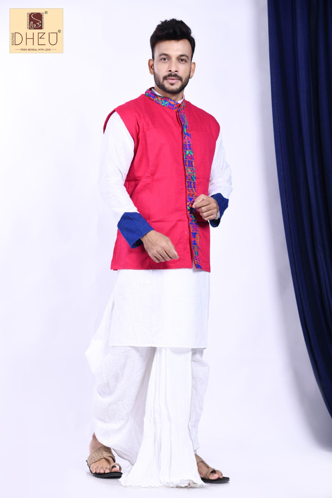 Raja Ujir - Dheu Designer Dhoti(Optional)Kurta Set