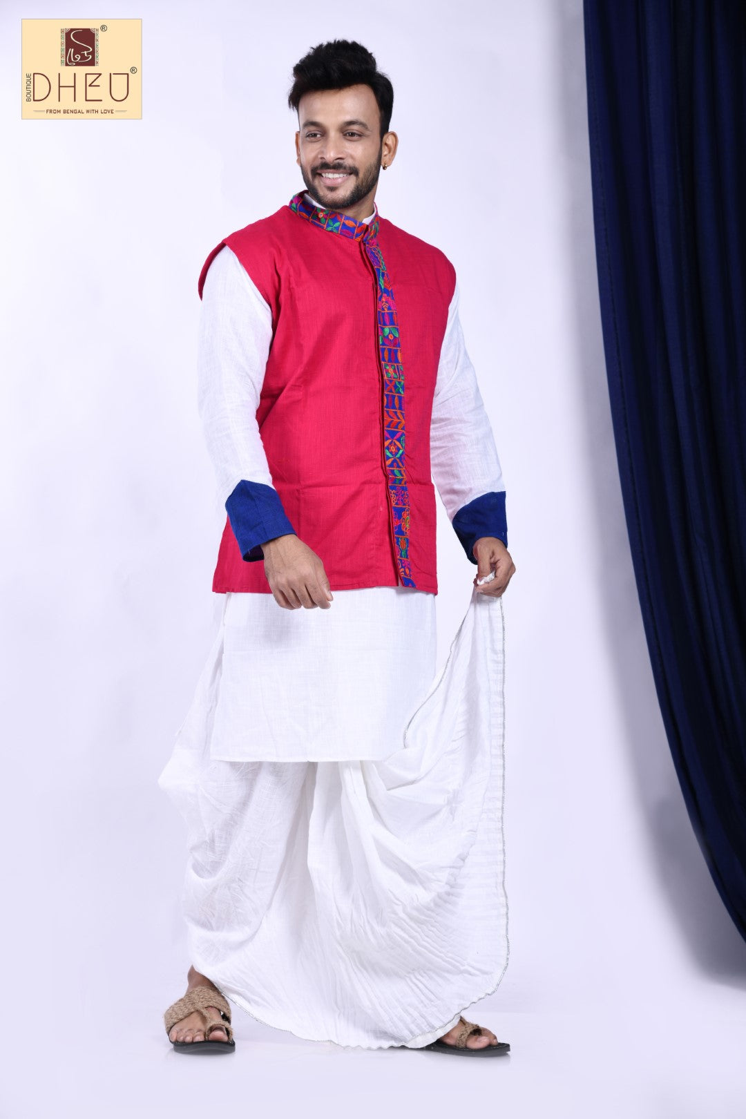 Raja Ujir - Dheu Designer Dhoti(Optional)Kurta Set