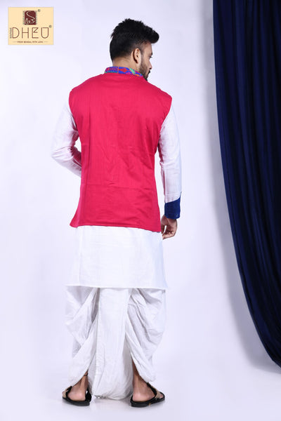 Raja Ujir - Dheu Designer Dhoti(Optional)Kurta Set