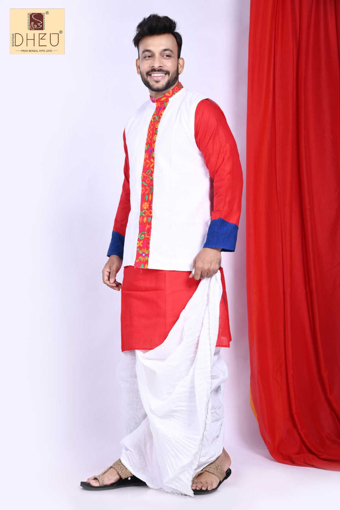 Borunbabur Bondhu - Dheu Designer Dhoti(Optional)Kurta Set