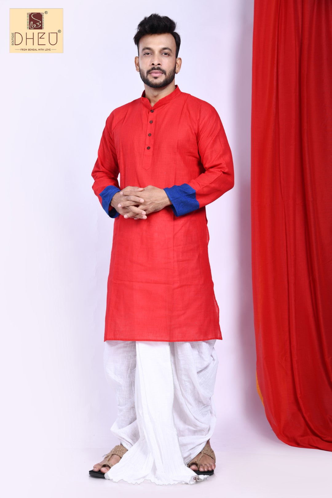 Borunbabur Bondhu - Dheu Designer Dhoti(Optional)Kurta Set