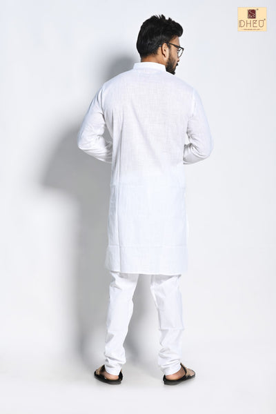 Pure white- Dheu Cotton Kurta