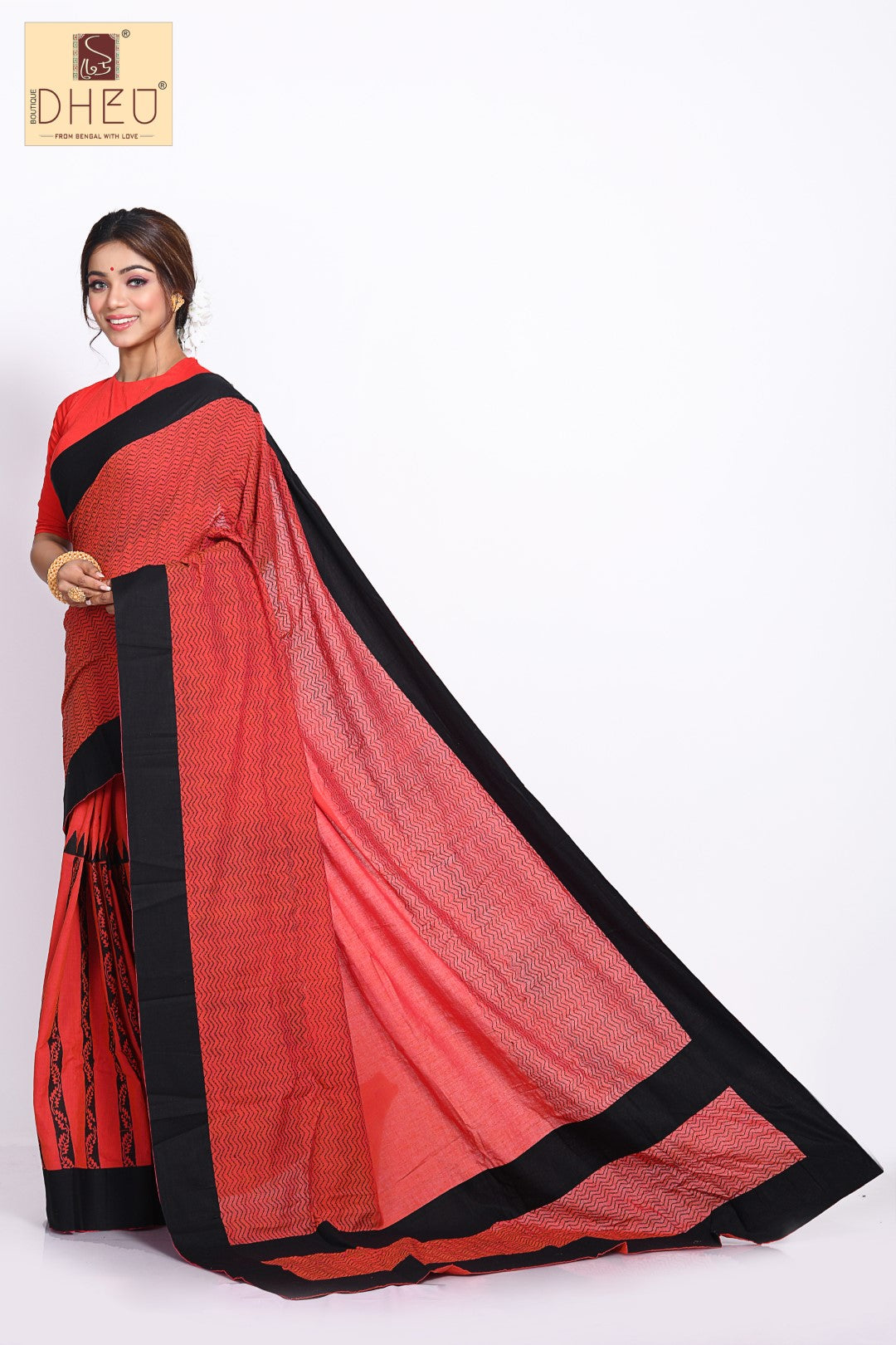 Dheu Exclusive- Handcrafted Fusion Saree