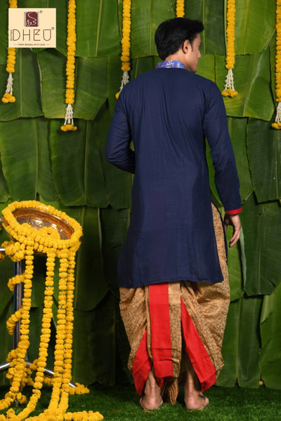 Wedding Stotra - Dheu Designer Dhoti(Optional)Kurta Set