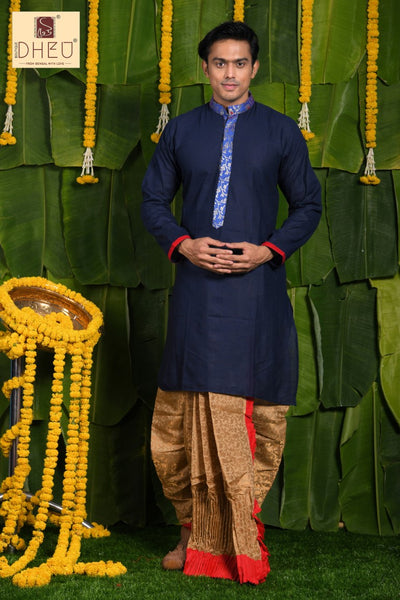 Wedding Stotra - Dheu Designer Dhoti(Optional)Kurta Set