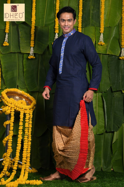 Wedding Stotra - Dheu Designer Dhoti(Optional)Kurta Set