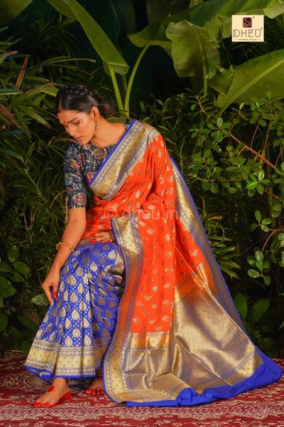 Konoklata - Designer Zardausi Benarasi Saree