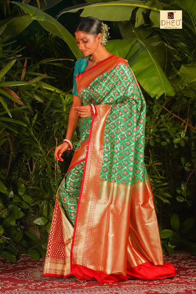 Pure Minakari Opara Bridal Saree