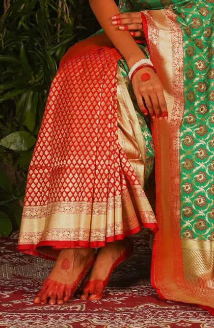 Pure Minakari Opara Bridal Saree