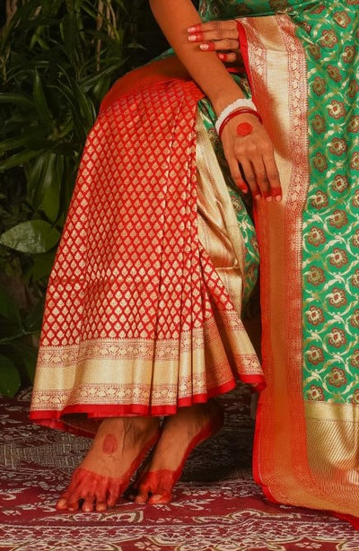Pure Minakari Opara Bridal Saree