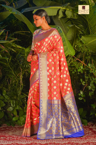 DilBar- Designer Zardausi Benarasi Saree