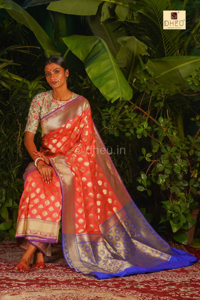 DilBar- Designer Zardausi Benarasi Saree