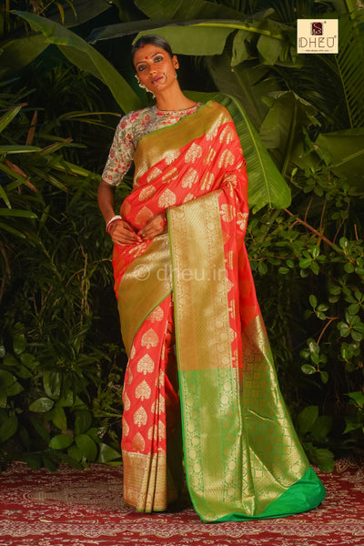 Boumoni- Designer Zardausi Benarasi Saree
