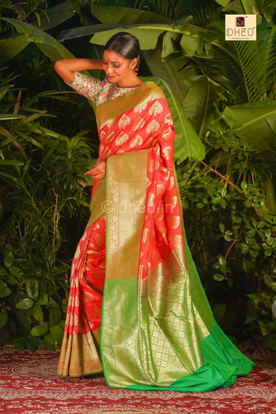 Boumoni- Designer Zardausi Benarasi Saree