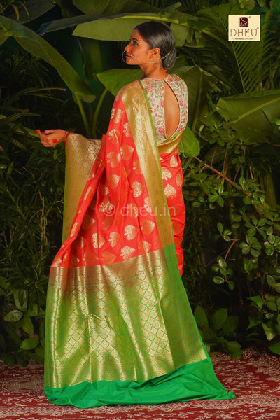 Boumoni- Designer Zardausi Benarasi Saree