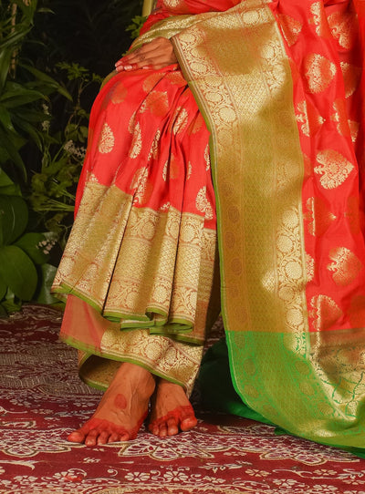 Boumoni- Designer Zardausi Benarasi Saree
