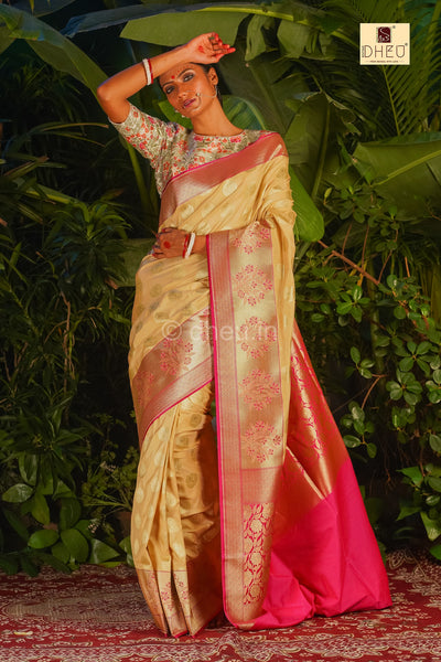 Designer Zardausi Benarasi Saree